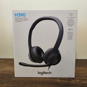 Logitech H390 USB Headset Noise Cancelling Mic New Sealed Computer